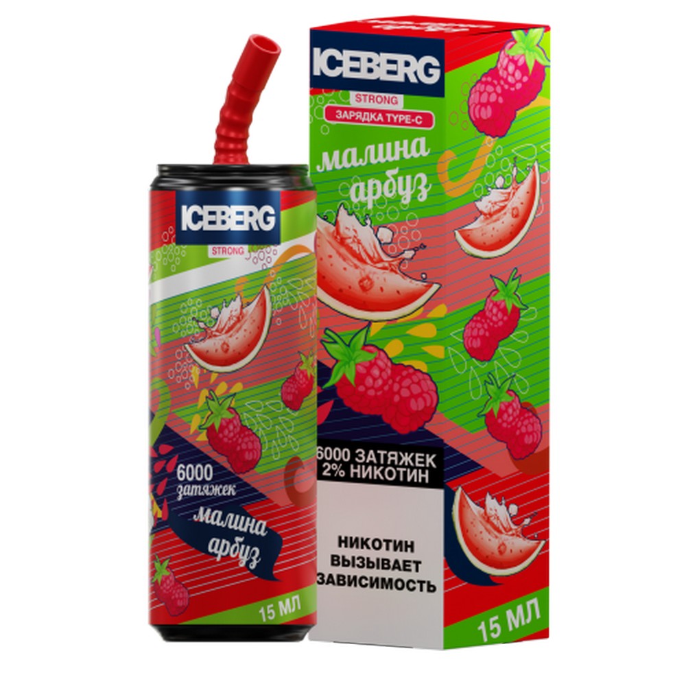 ICEBERG XXL 6000 / Малина Арбуз