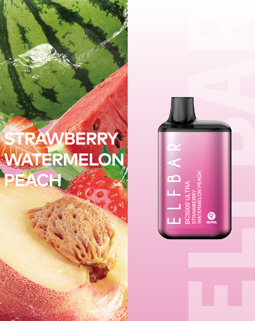 ELF BAR RECHARGEABLE ULTRA BC 5000 / Strawberry Watermelon Peach